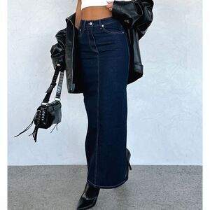 White Fox Boutique Dark Denim Skirt